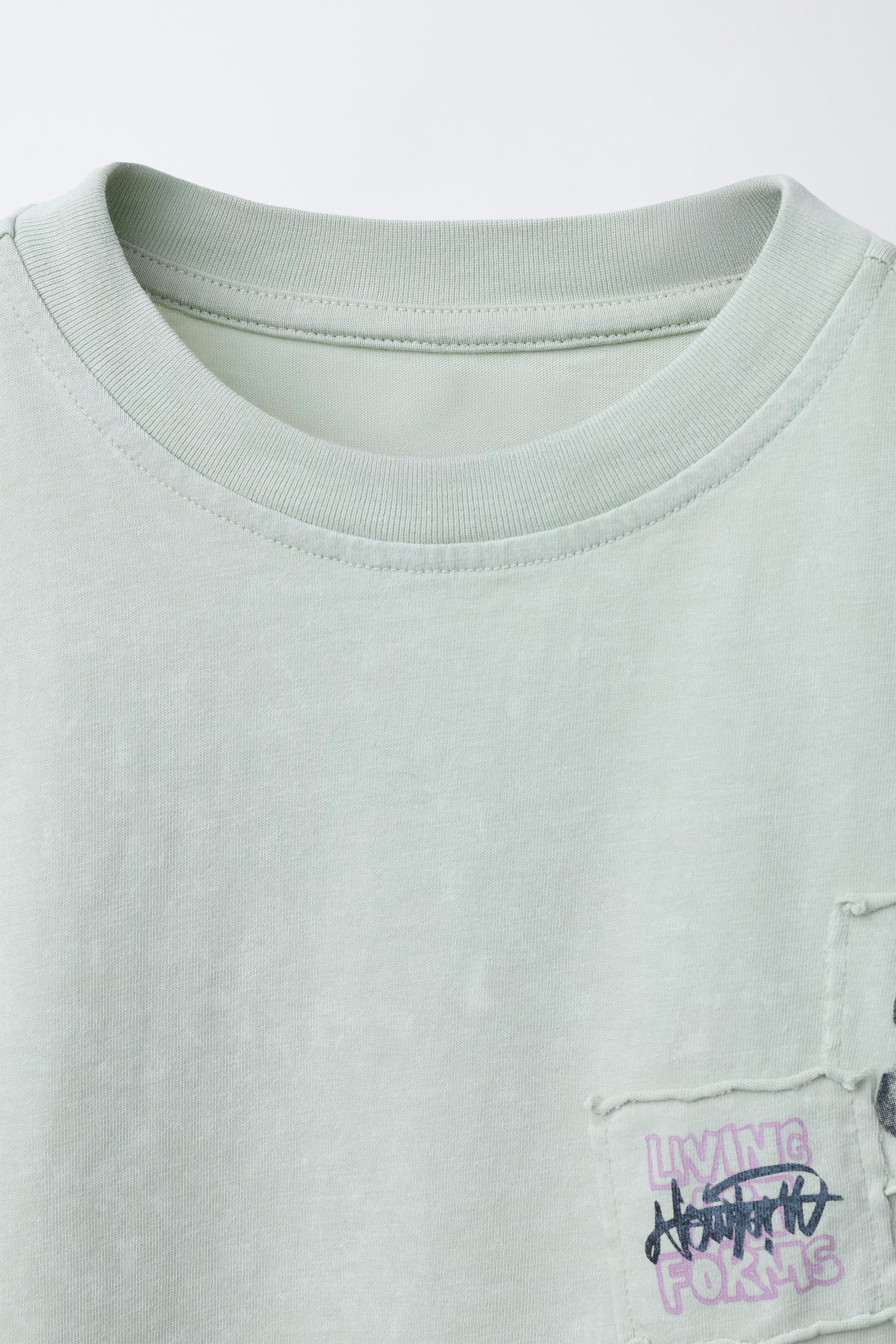 T-SHIRT EFFET DÉLAVÉ PIÈCES